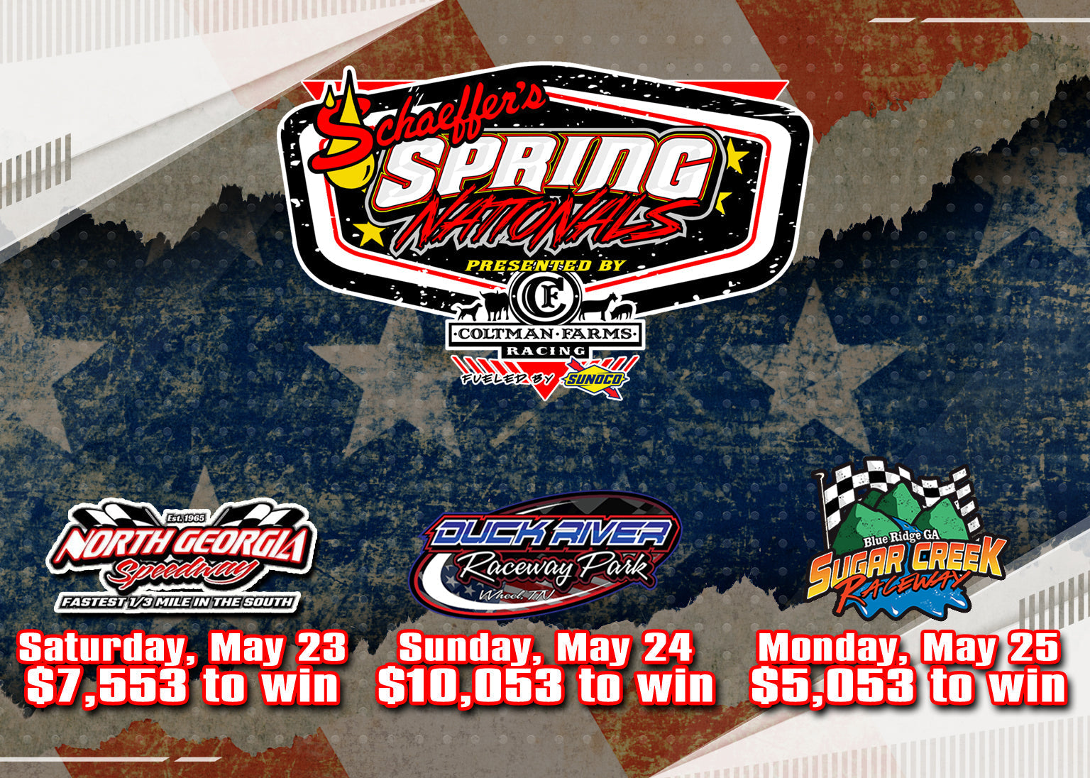 Schaeffer’s Oil Spring Nationals Series Wraps Up with Holiday Weekend Triple Shot