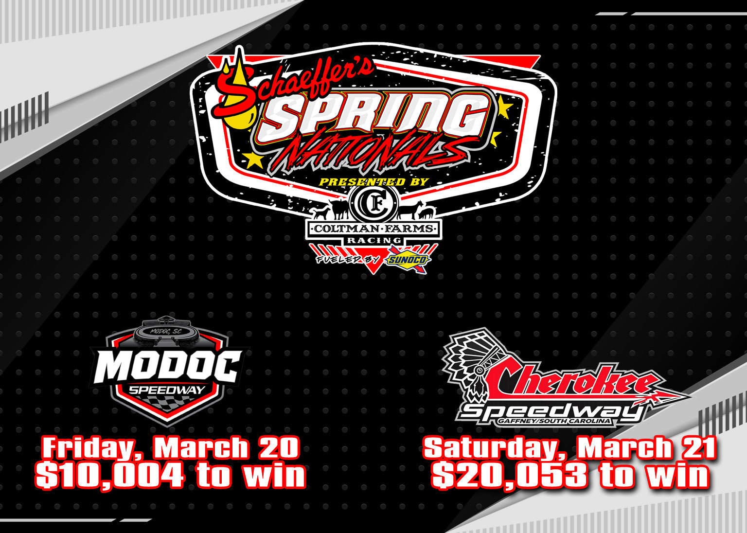 Schaeffer’s Oil Spring Nationals Series Season Gets Underway in Palmetto State Doubleheader