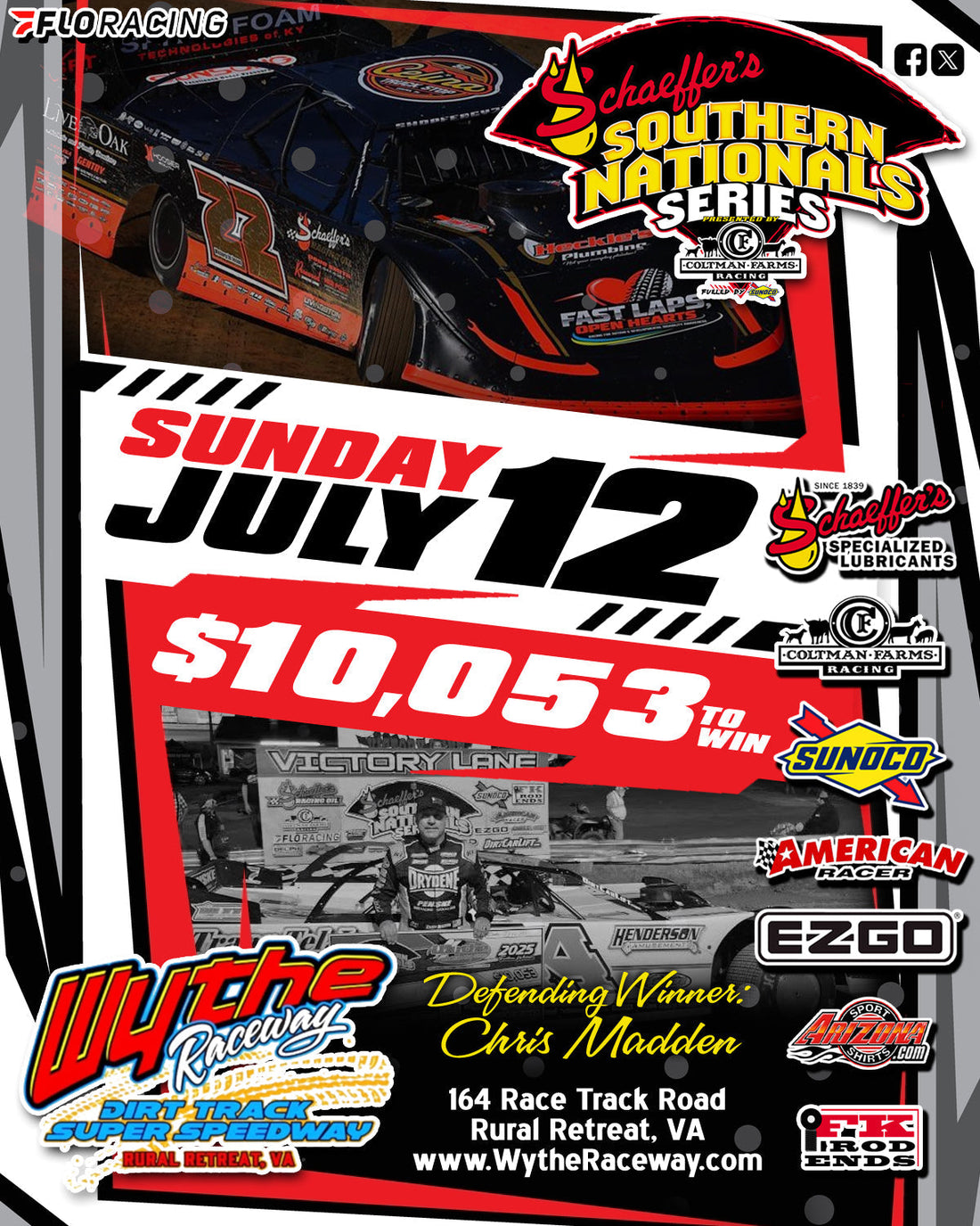 Southern Nationals Kicks Off Tomorrow Night, July 12 at Wythe Raceway