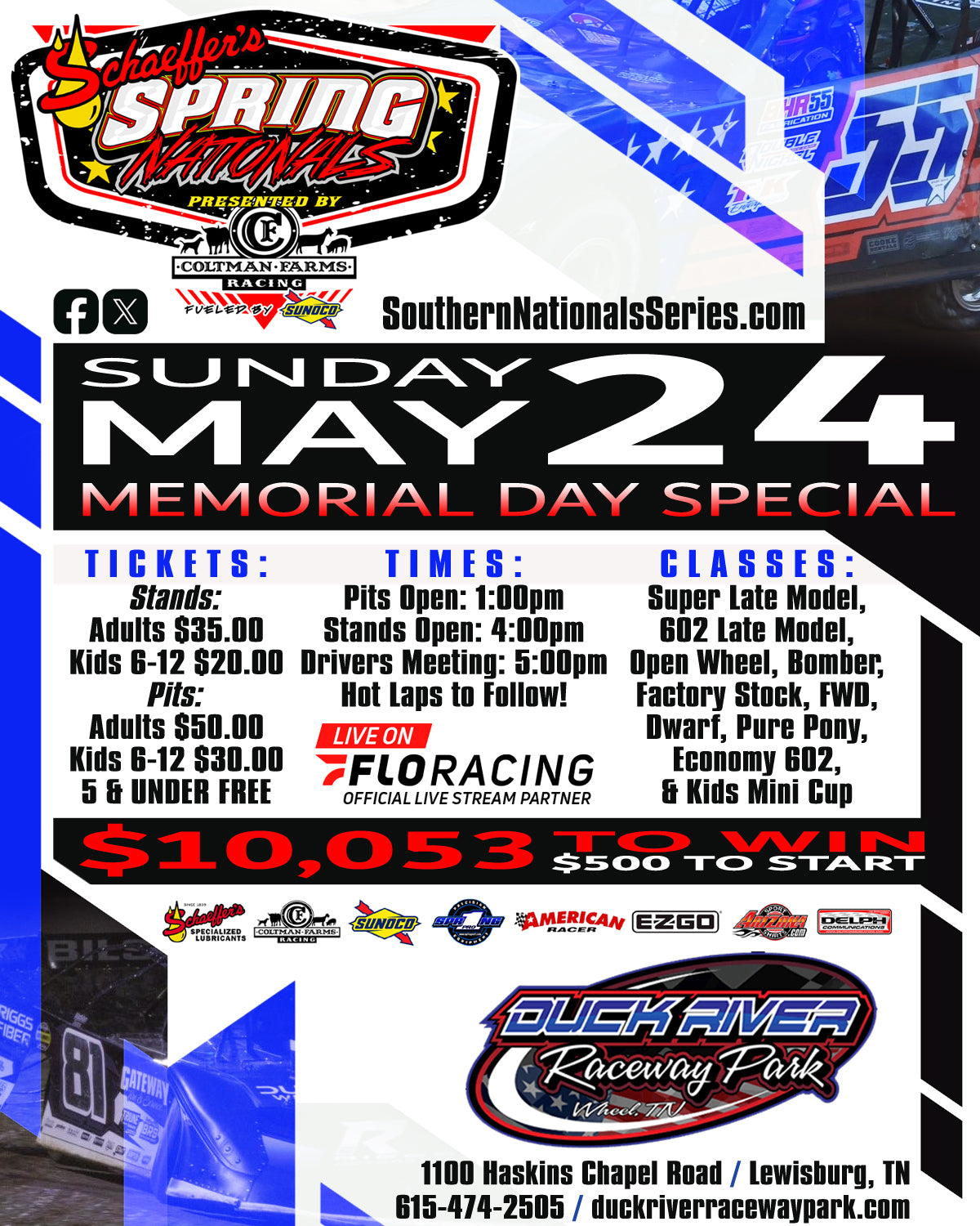 Spring Nationals Invades Duck River Raceway Park this Sunday, May 24