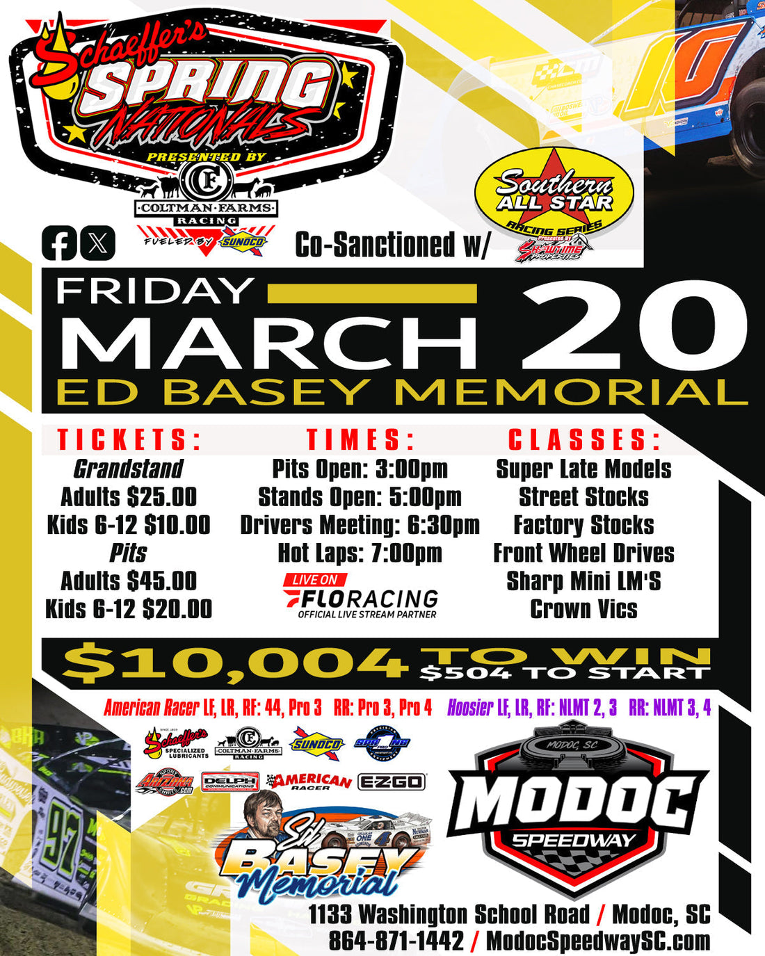 Ed Basey Memorial Set for Friday, March 20 at Modoc Speedway