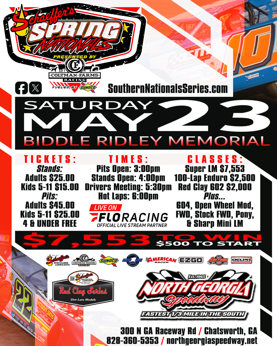 Biddle Ridley Memorial Next for Spring Nationals Tour on Saturday, May 23