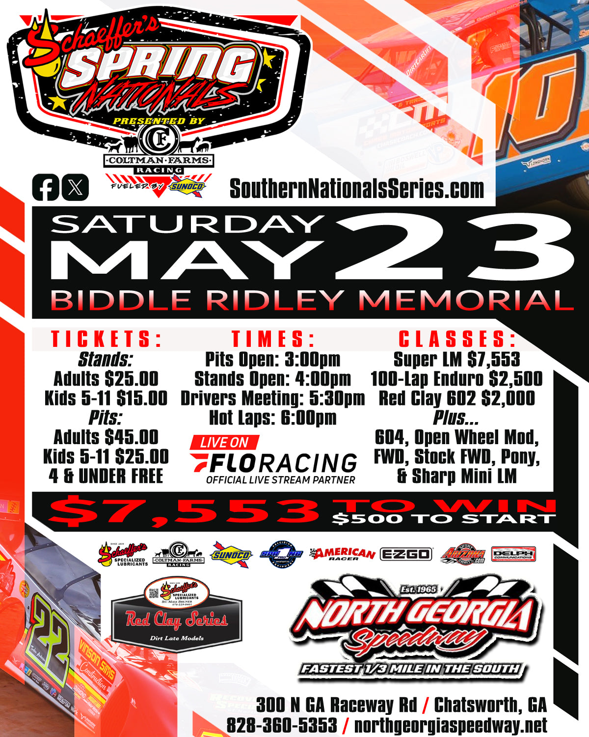 Biddle Ridley Memorial Next for Spring Nationals Tour on Saturday, May 23