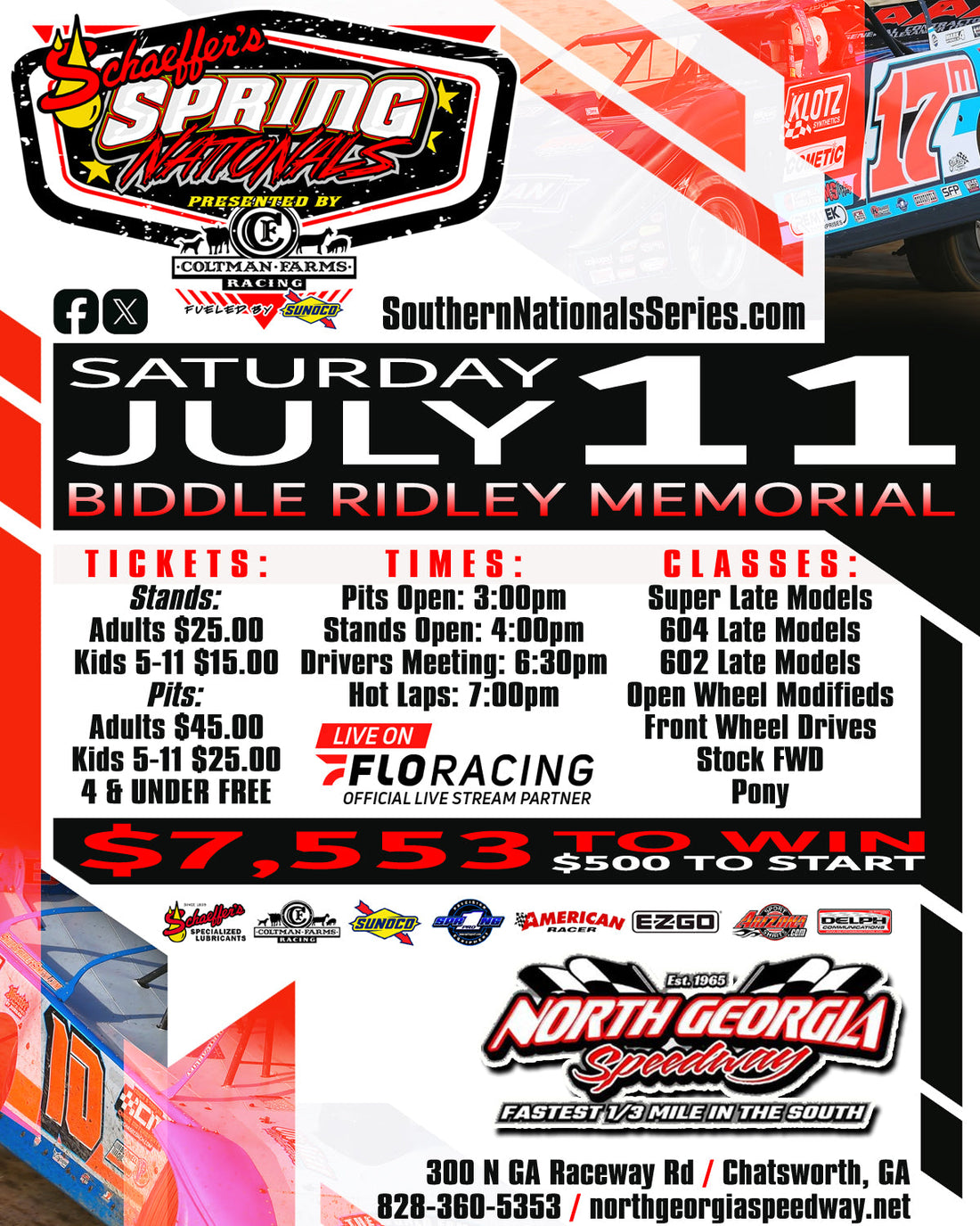 Biddle Ridley Memorial at North Georgia Speedway Takes Place on July 11