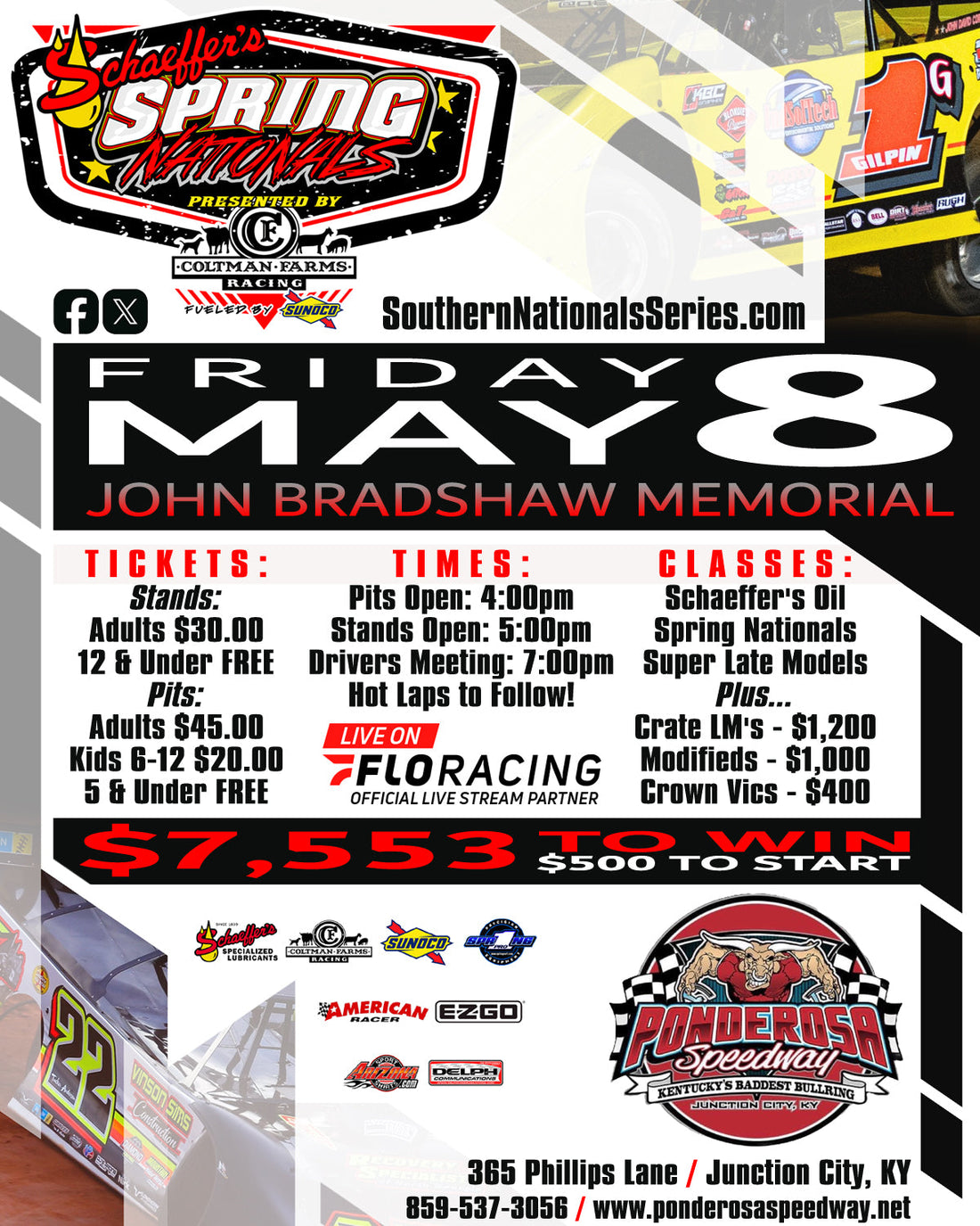 John Bradshaw Memorial Pays $7,553 to Win this Friday at Ponderosa