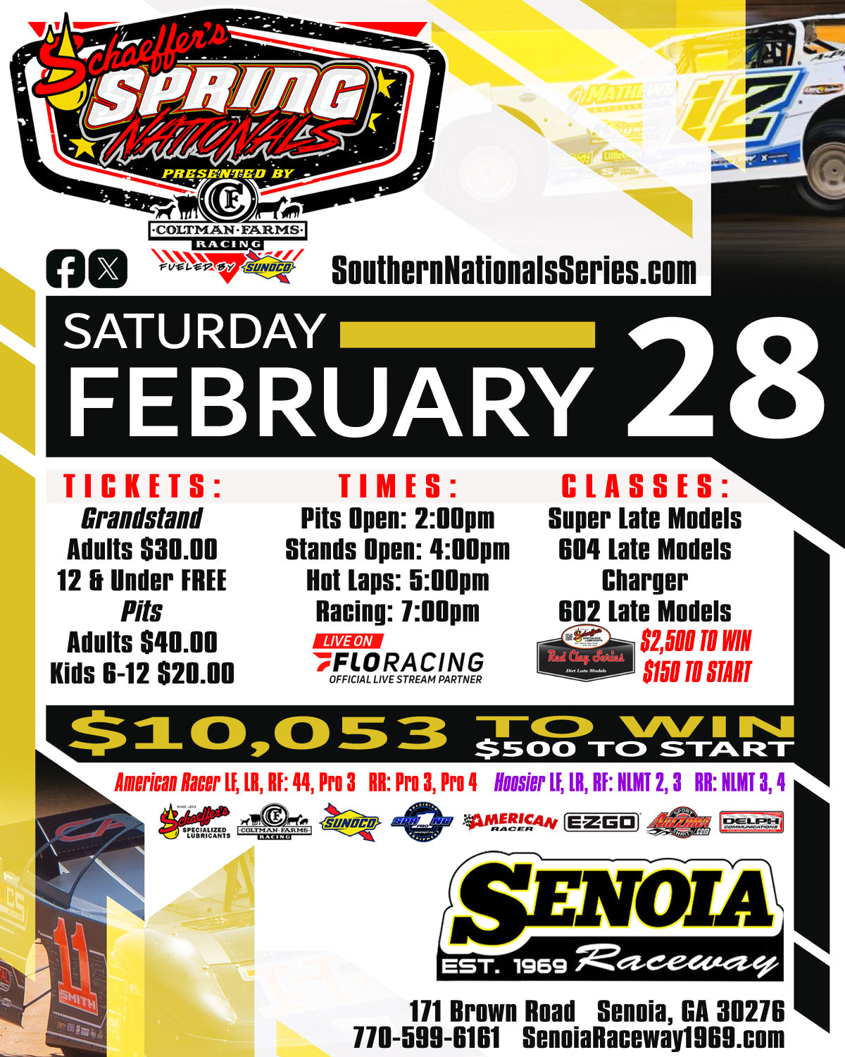Spring Nationals Series Visits Senoia Raceway this Saturday, February 28