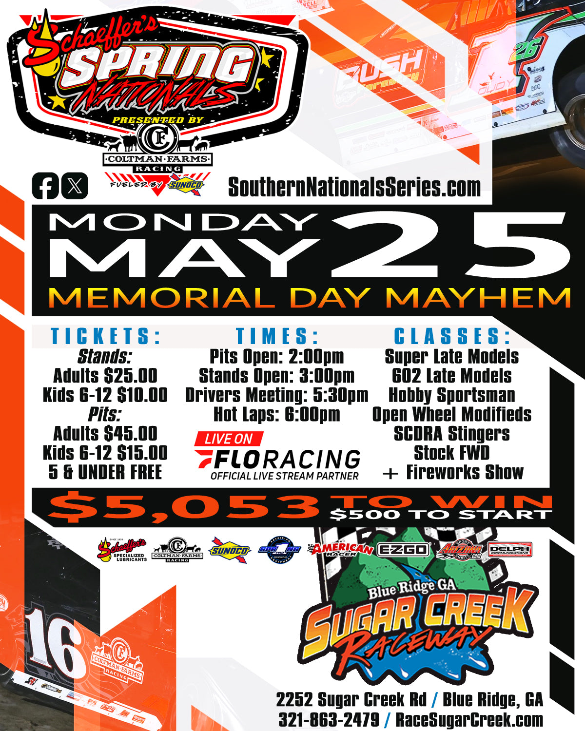 Spring Nationals Wraps Up Miniseries on Monday, May 25 at Sugar Creek